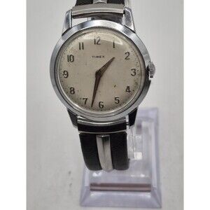 Vintage Timex Manual Wind Watch Chrome Plated Bezel Shock Resistant Watch. RUNS